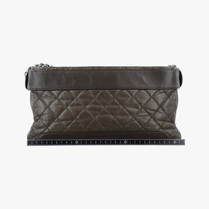 Double Zip Olive Brown lambskin 17057276