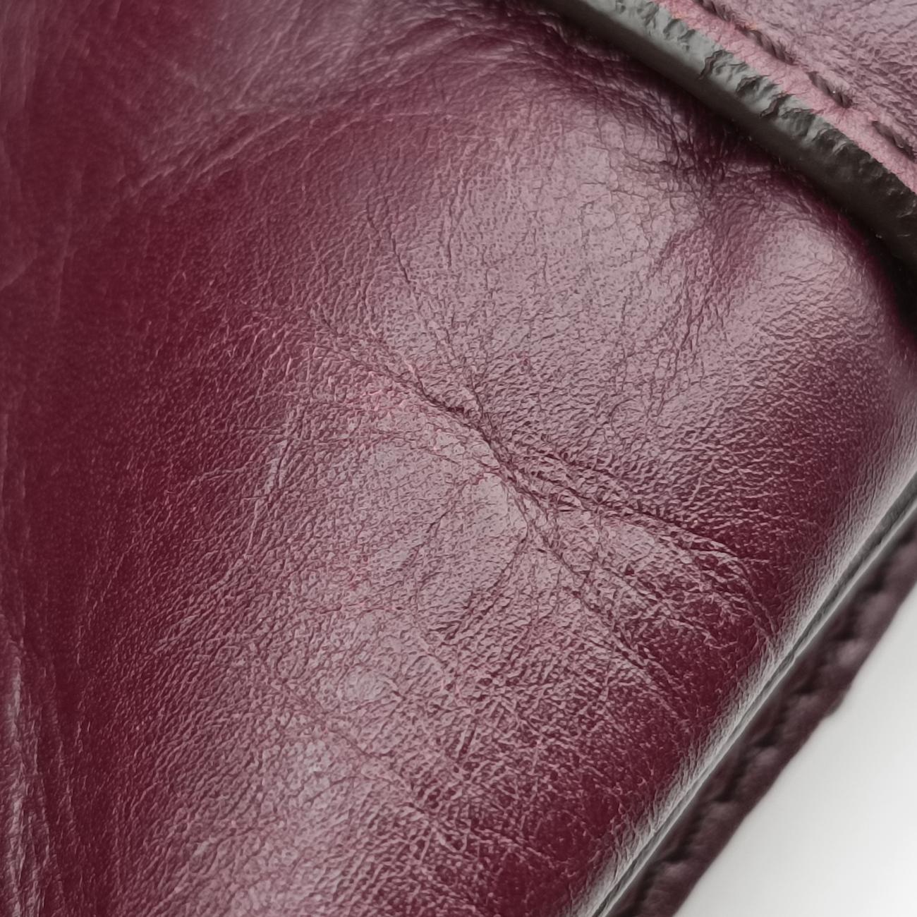 D bag Burgundy Leather 68 27