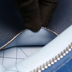 Medium Cannage Grained Blue Leather 01-RU-0166