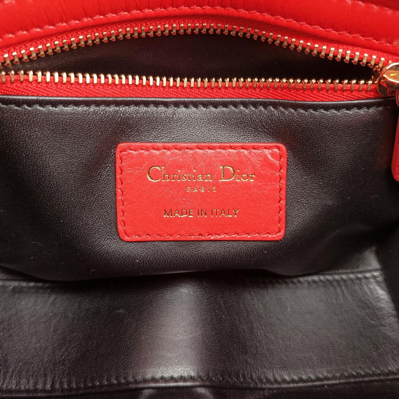 Mini Sequin Lady Dior Red×Multicolour Leather 18-MA-1126