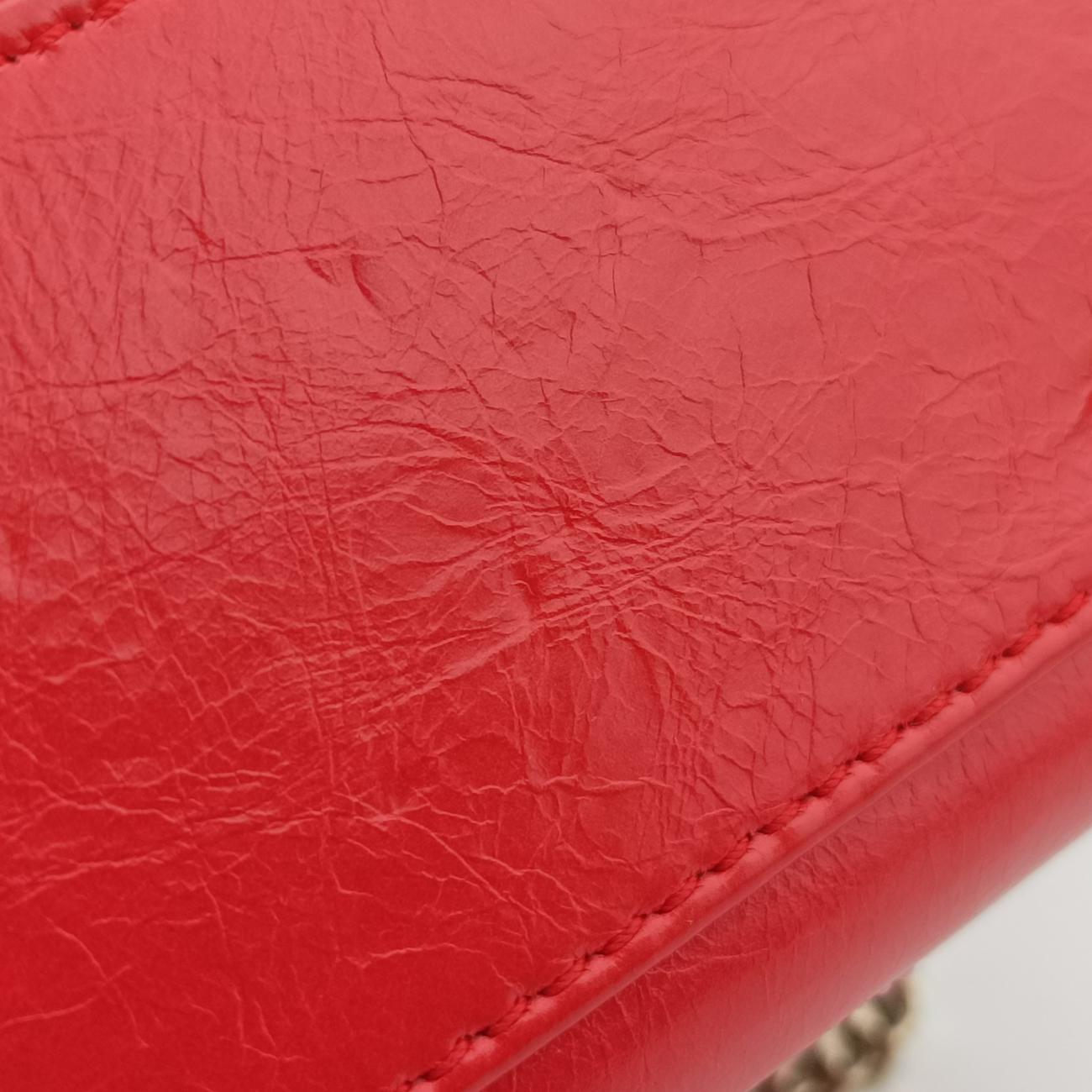 Mini Sequin Lady Dior Red×Multicolour Leather 18-MA-1126