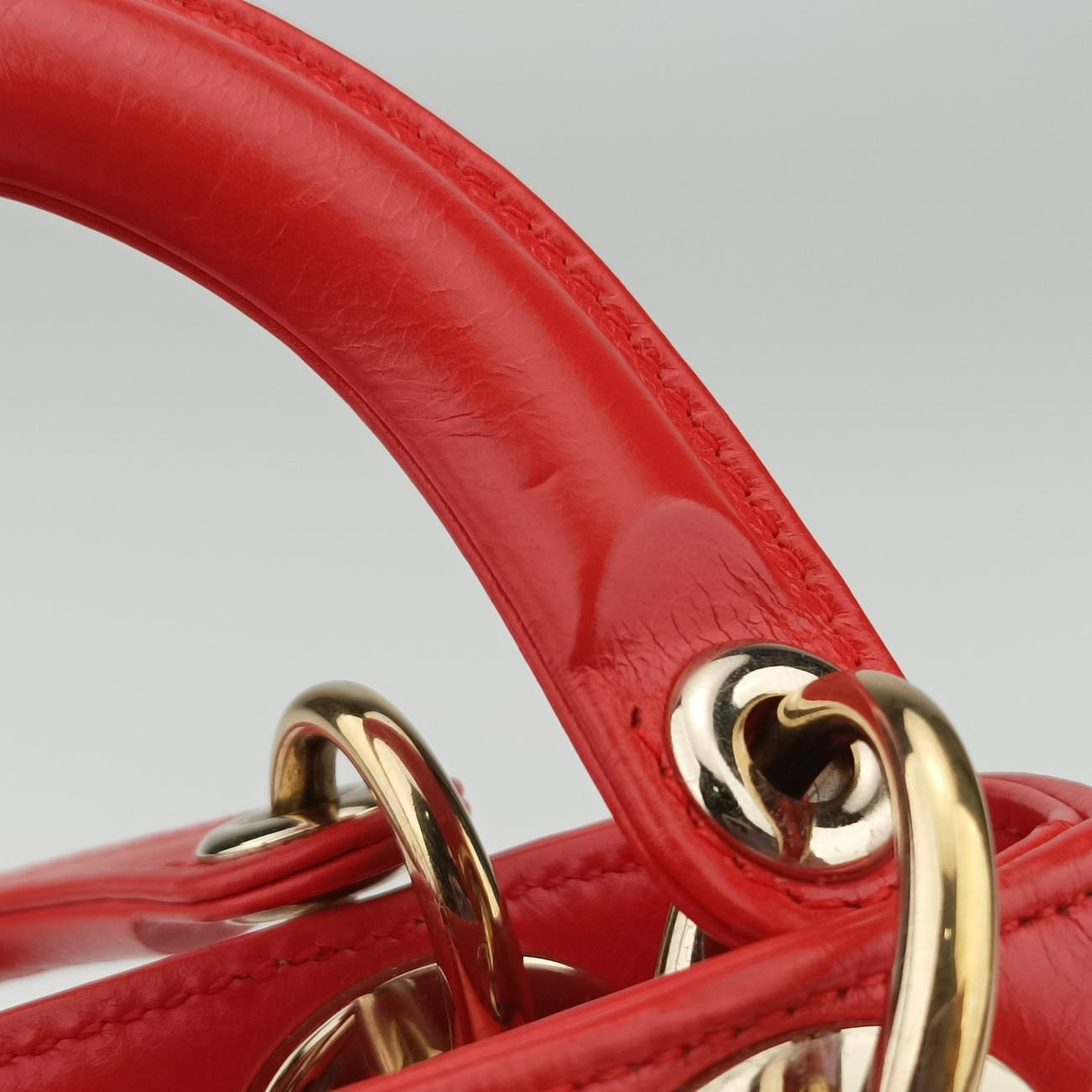 Mini Sequin Lady Dior Red×Multicolour Leather 18-MA-1126
