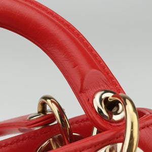 Mini Sequin Lady Dior Red×Multicolour Leather 18-MA-1126