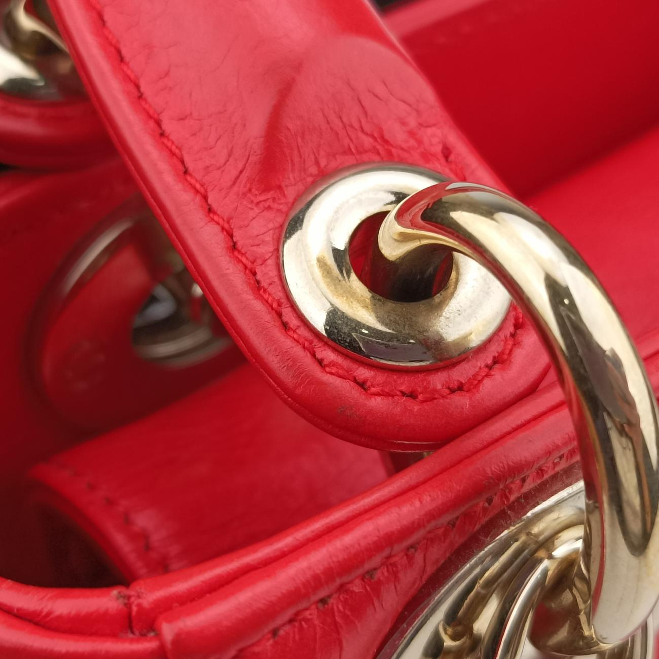 Mini Sequin Lady Dior Red×Multicolour Leather 18-MA-1126