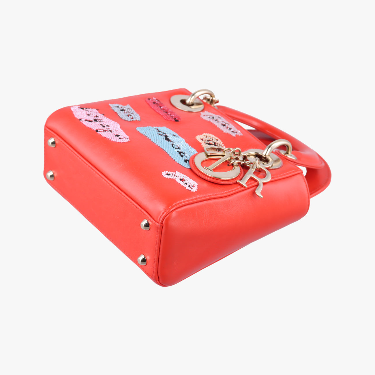 Mini Sequin Lady Dior Red×Multicolour Leather 18-MA-1126