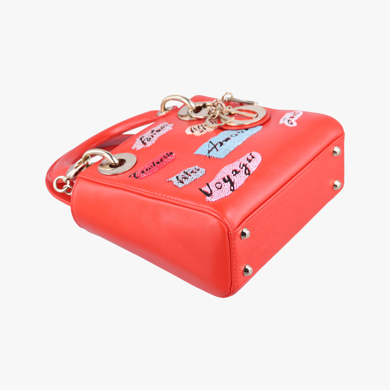 Mini Sequin Lady Dior Red×Multicolour Leather 18-MA-1126