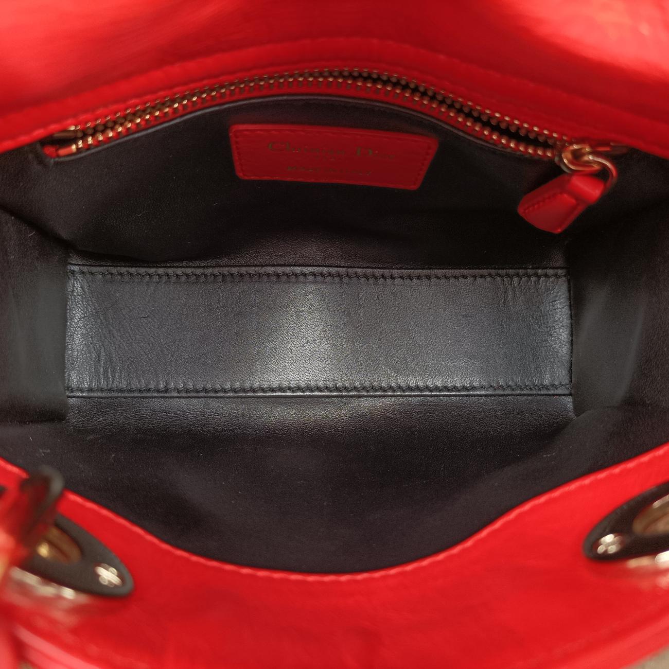 Mini Sequin Lady Dior Red×Multicolour Leather 18-MA-1126