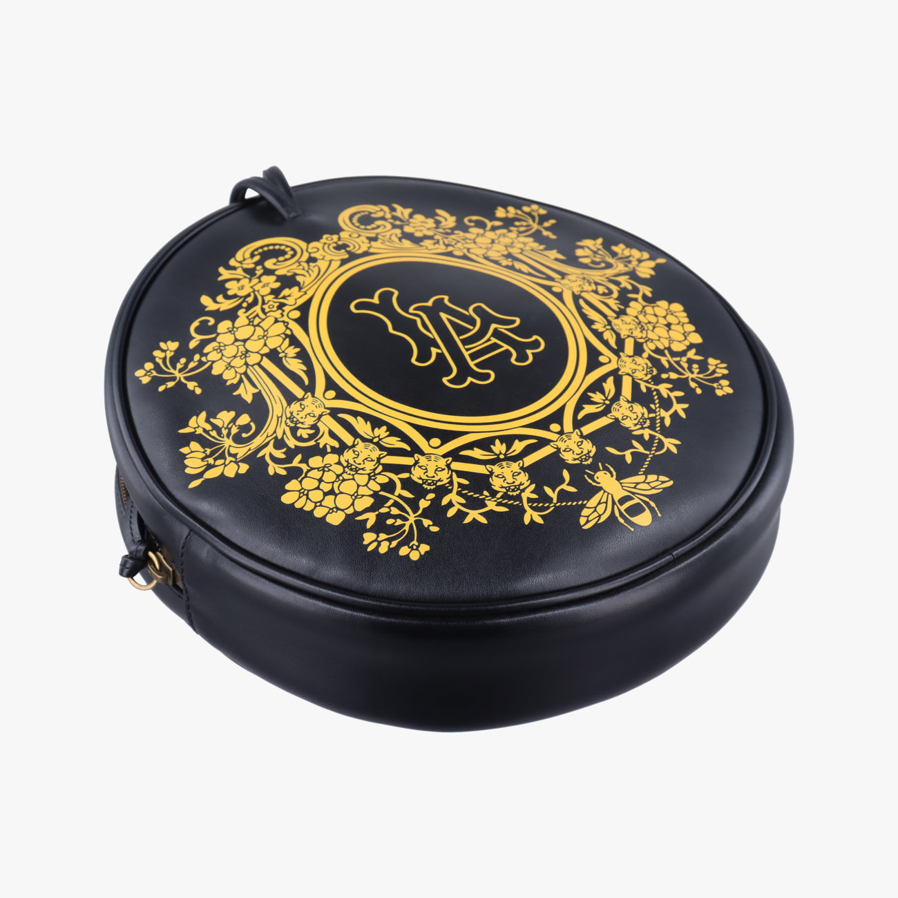 Unisex LA Angels Round Floral Black×Multicolour Leather C026821195
