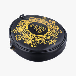 Unisex LA Angels Round Floral Black×Multicolour Leather C026821195