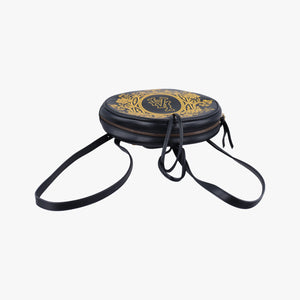 Unisex LA Angels Round Floral Black×Multicolour Leather C026821195