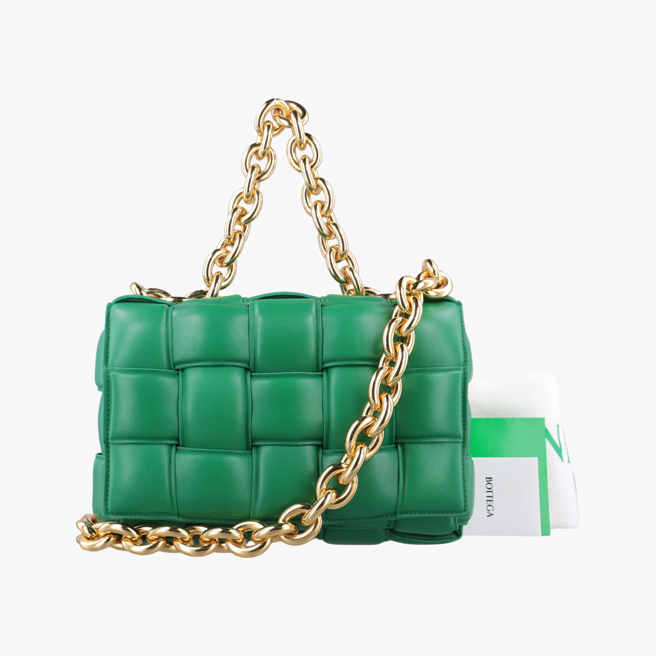 The Chain Cassette Green lambskin B09392158T