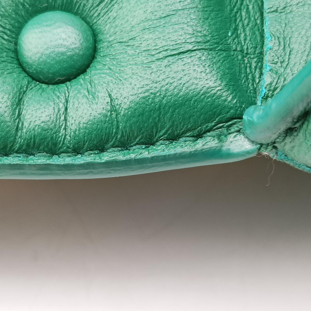 The Chain Cassette Green lambskin B09392158T