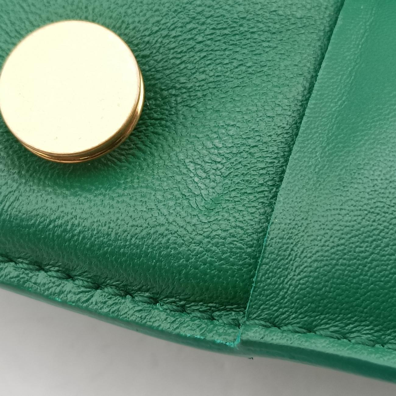 The Chain Cassette Green lambskin B09392158T