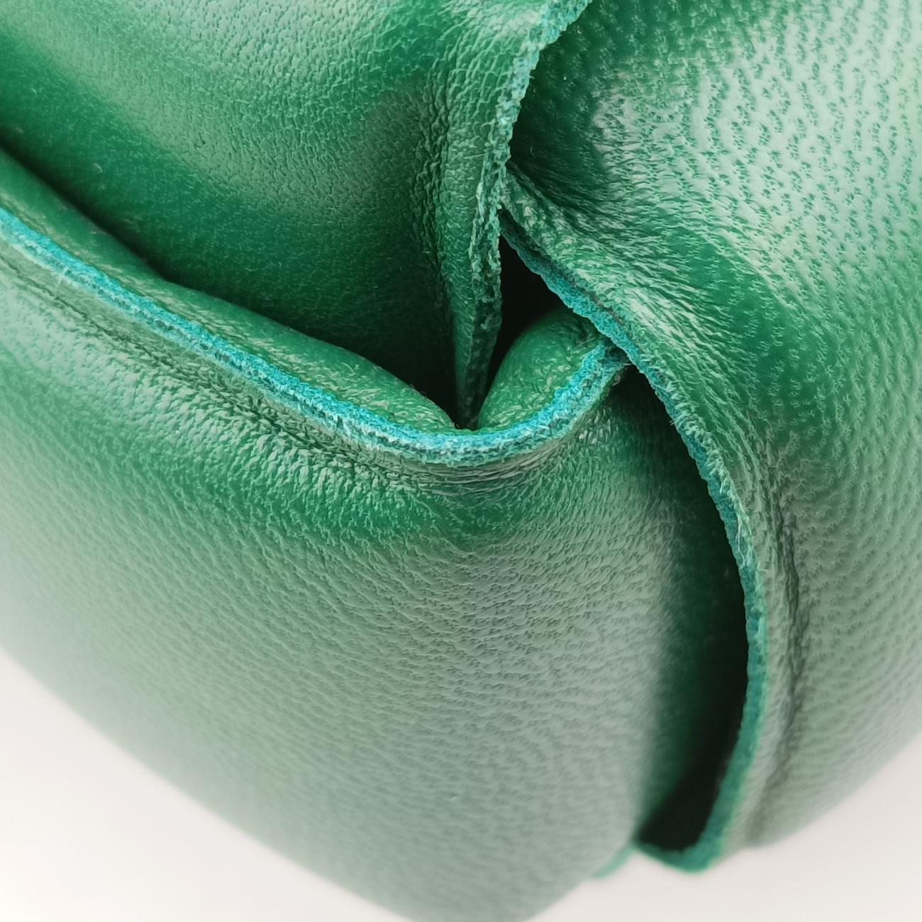 The Chain Cassette Green lambskin B09392158T
