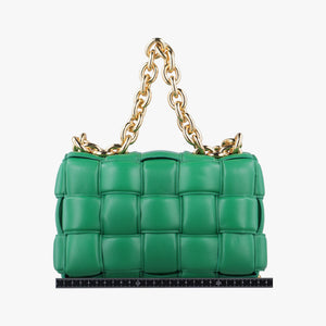 The Chain Cassette Green lambskin B09392158T