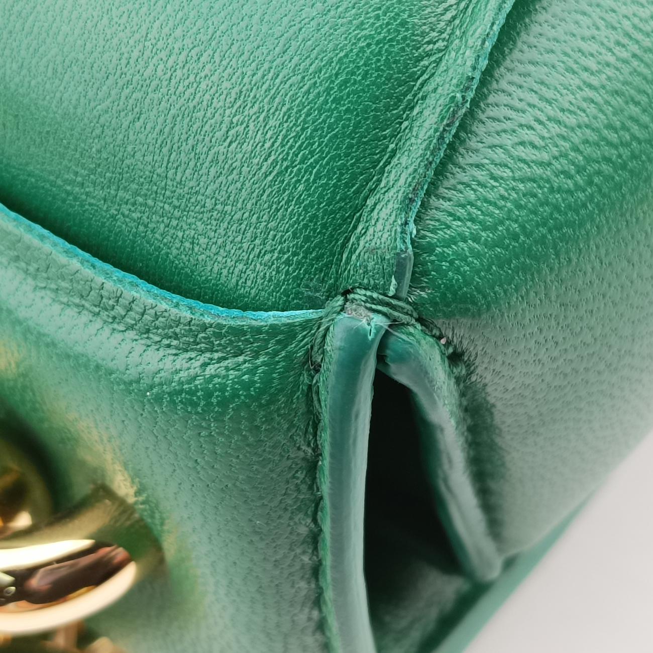 The Chain Cassette Green lambskin B09392158T