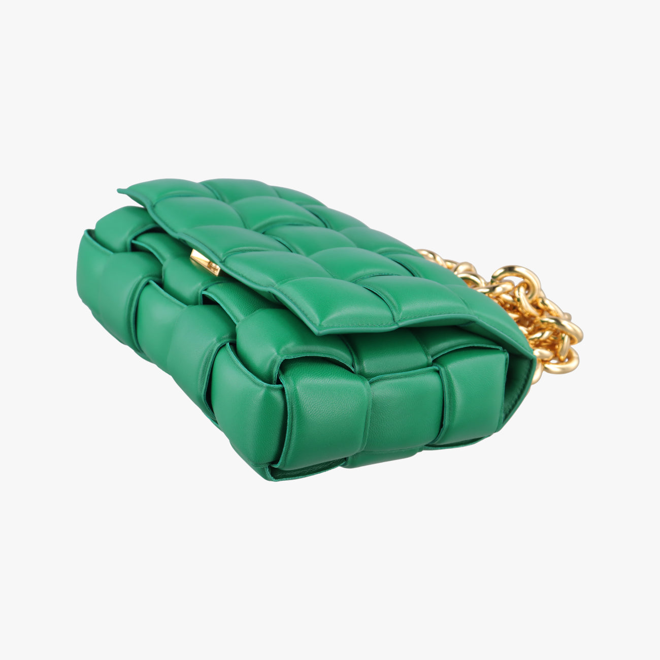 The Chain Cassette Green lambskin B09392158T