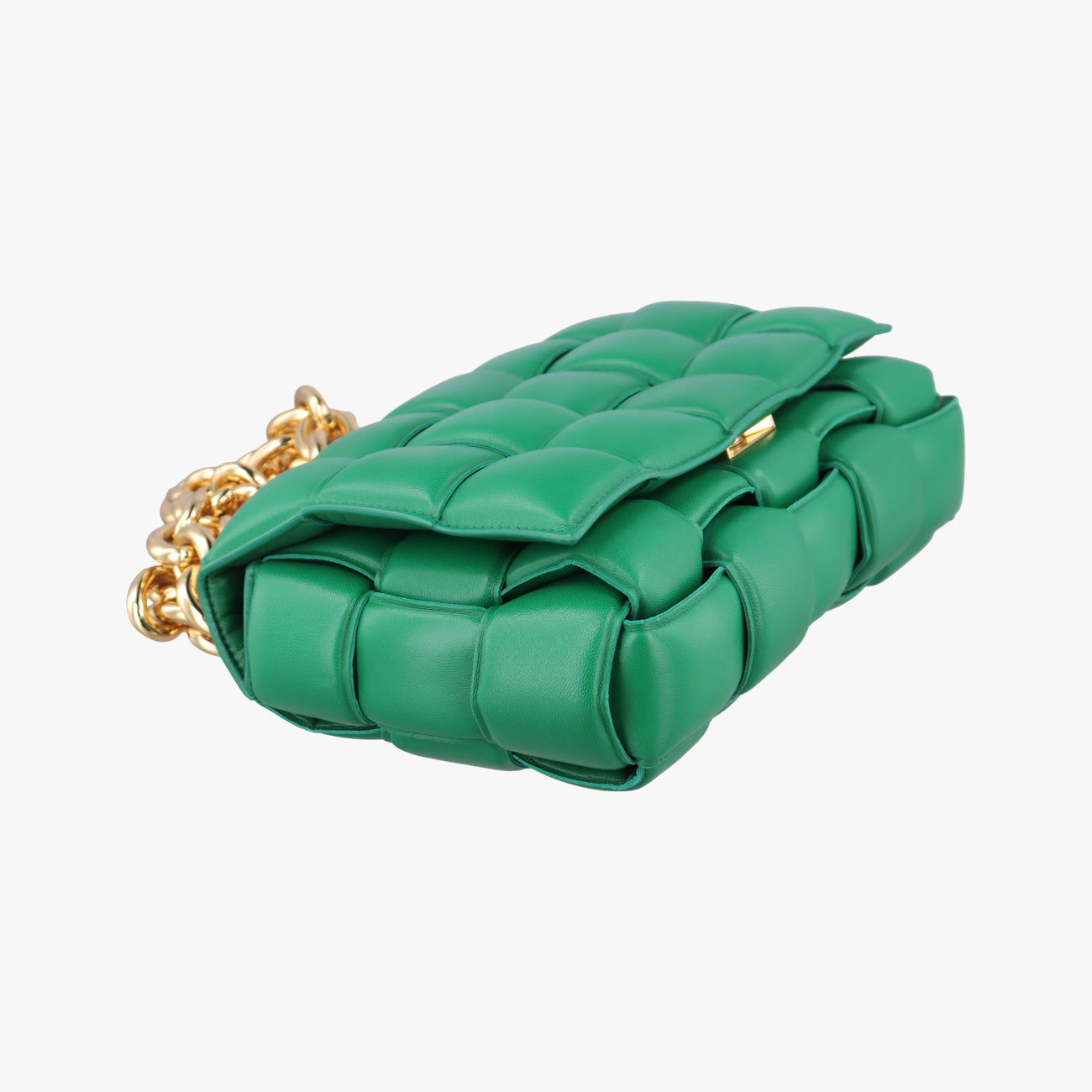The Chain Cassette Green lambskin B09392158T