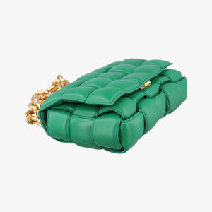 The Chain Cassette Green lambskin B09392158T
