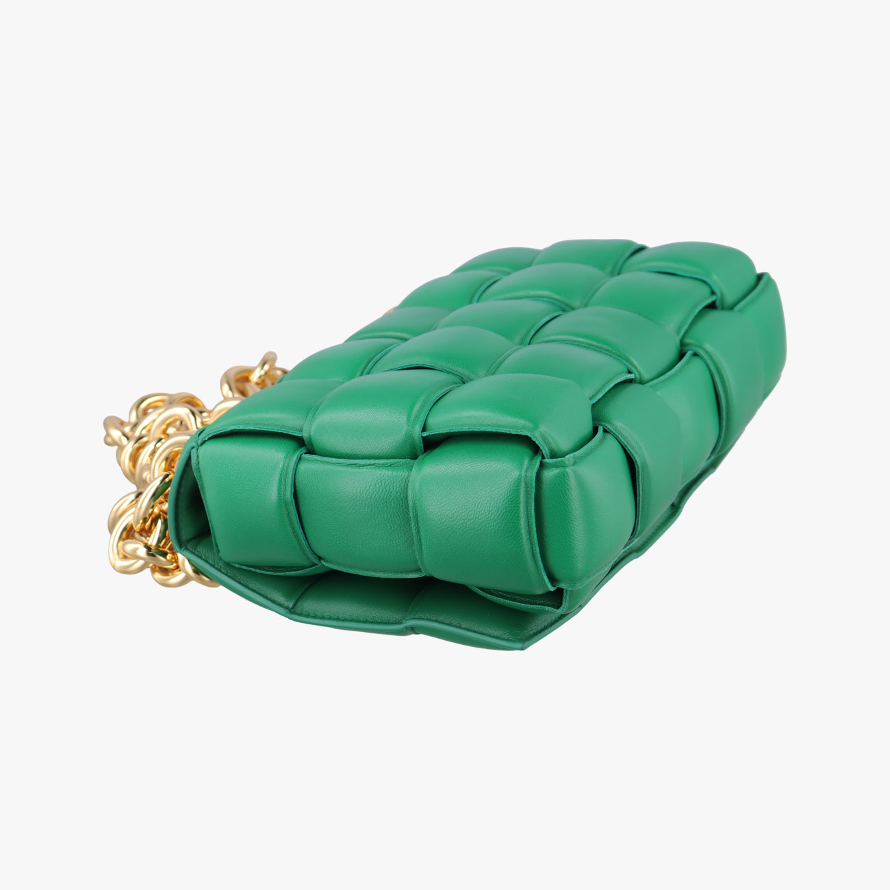 The Chain Cassette Green lambskin B09392158T