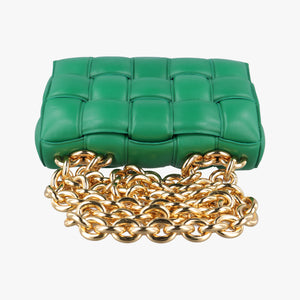The Chain Cassette Green lambskin B09392158T