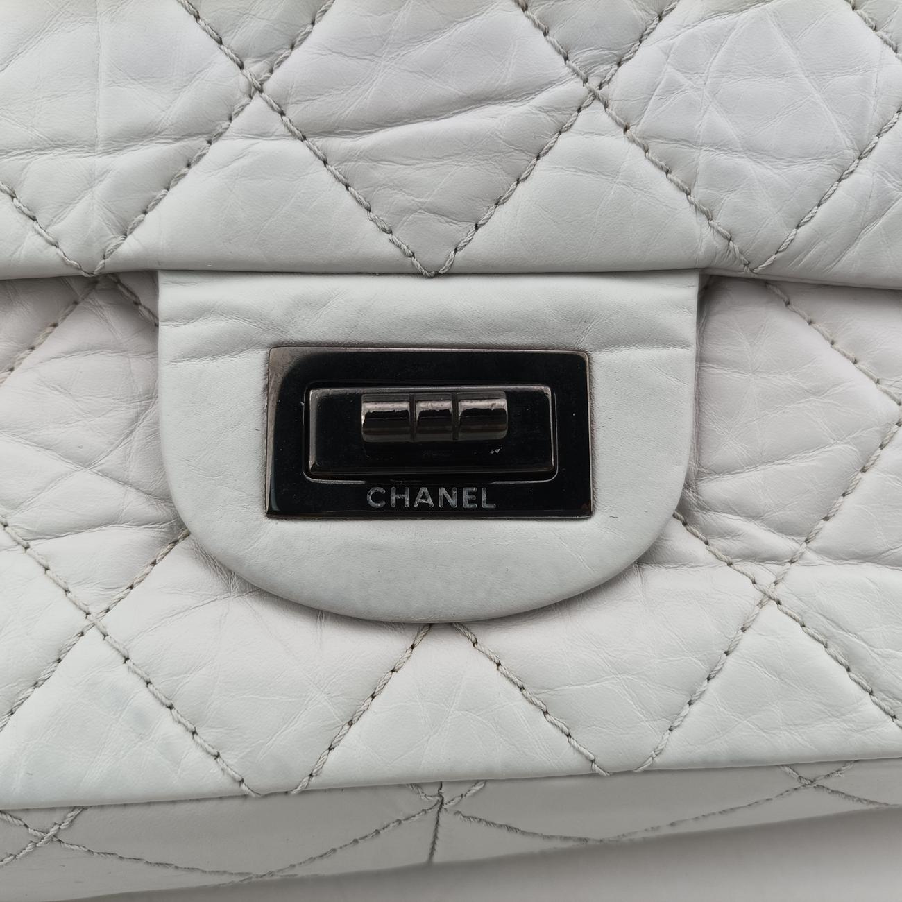 2.55 double flap Matelasse White lambskin 12623751
