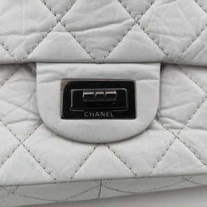 2.55 double flap Matelasse White lambskin 12623751