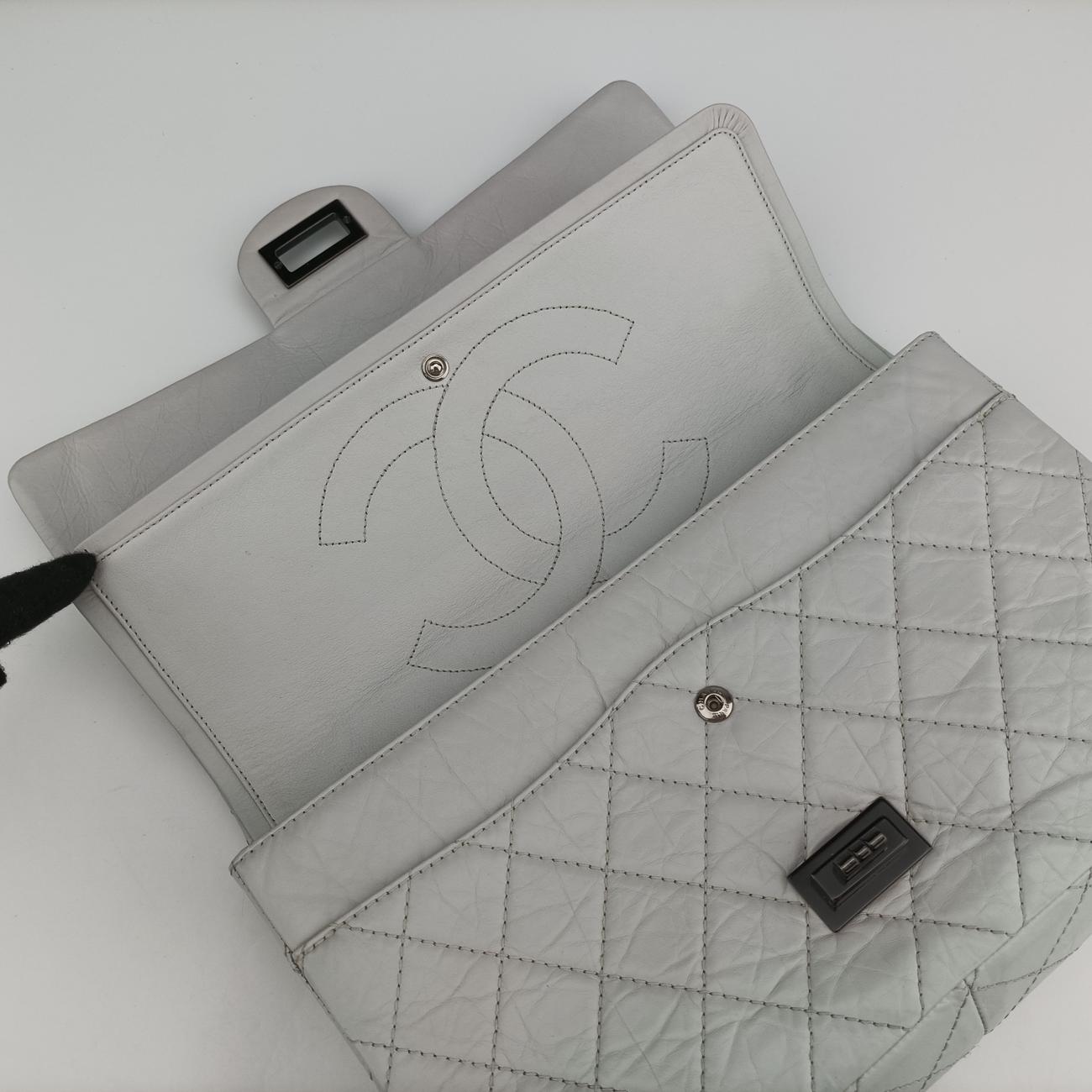 2.55 double flap Matelasse White lambskin 12623751