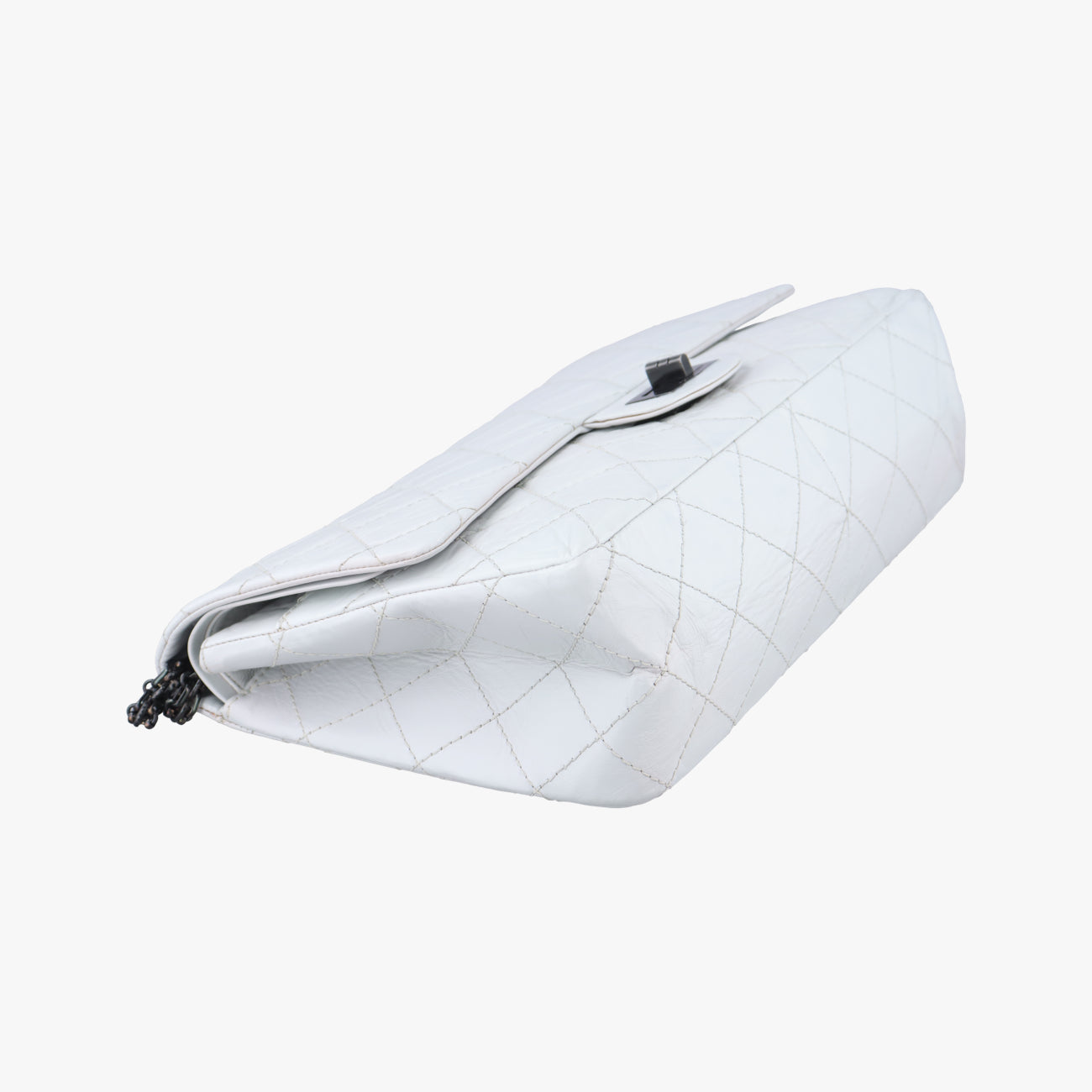 2.55 double flap Matelasse White lambskin 12623751