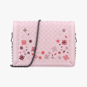 intrecciato Nappa Meadow Flower Mini Pink×Multicolour lambskin B07094897J