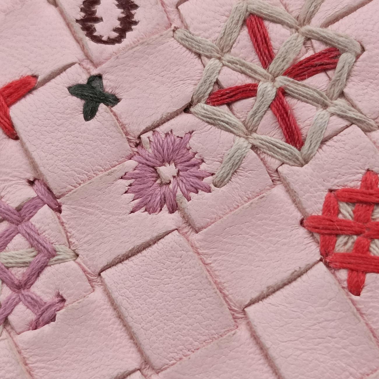 intrecciato Nappa Meadow Flower Mini Pink×Multicolour lambskin B07094897J