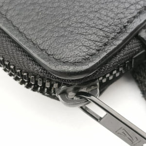LV Aerogramme Phone Pouch Black Grained Leather MI4270 ICチップ
