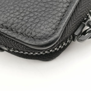 LV Aerogramme Phone Pouch Black Grained Leather MI4270 ICチップ