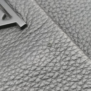 LV Aerogramme Phone Pouch Black Grained Leather MI4270 ICチップ