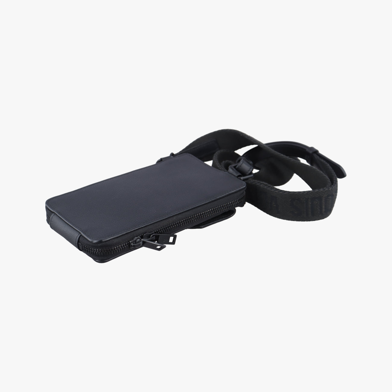 LV Aerogramme Phone Pouch Black Grained Leather MI4270 ICチップ