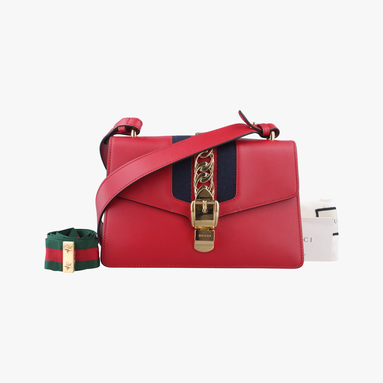 Sylvie Red×navy Leather C026083559