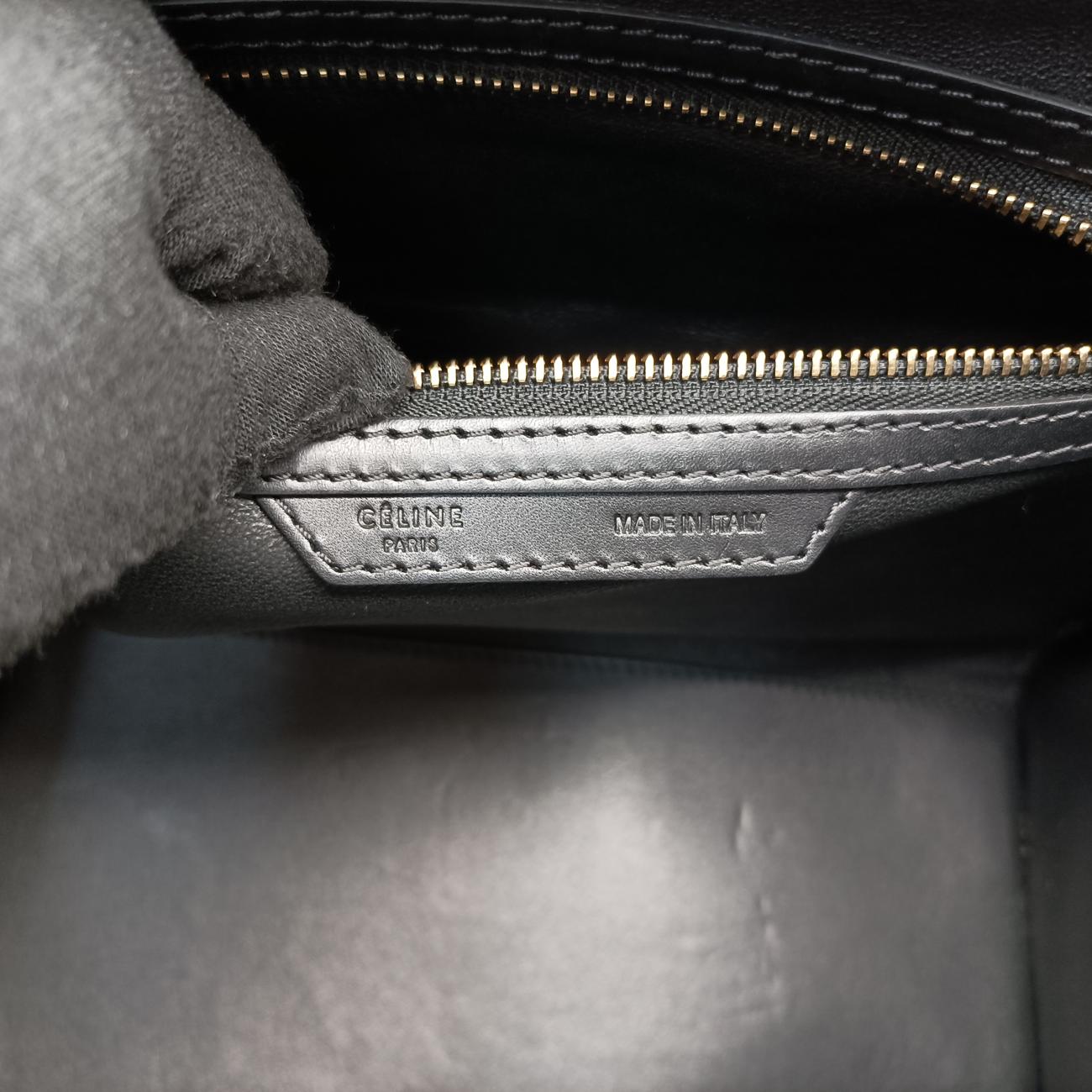 Luggage Mini Shopper Black x Yellow x Blue Leather × Horsehair F-GA-0163