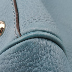 bamboo shopper Blue Leather G015043925
