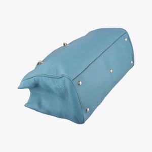 bamboo shopper Blue Leather G015043925