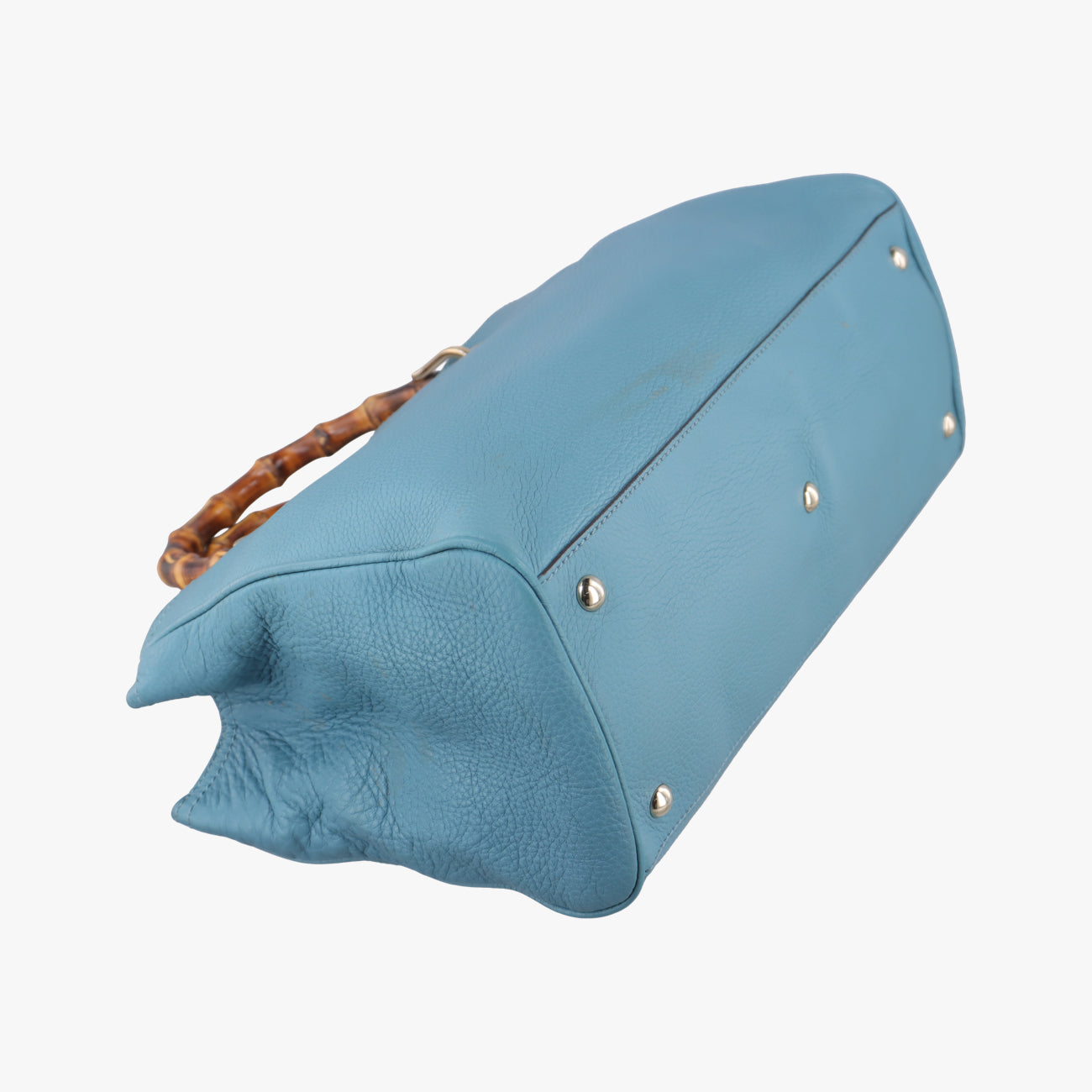 bamboo shopper Blue Leather G015043925