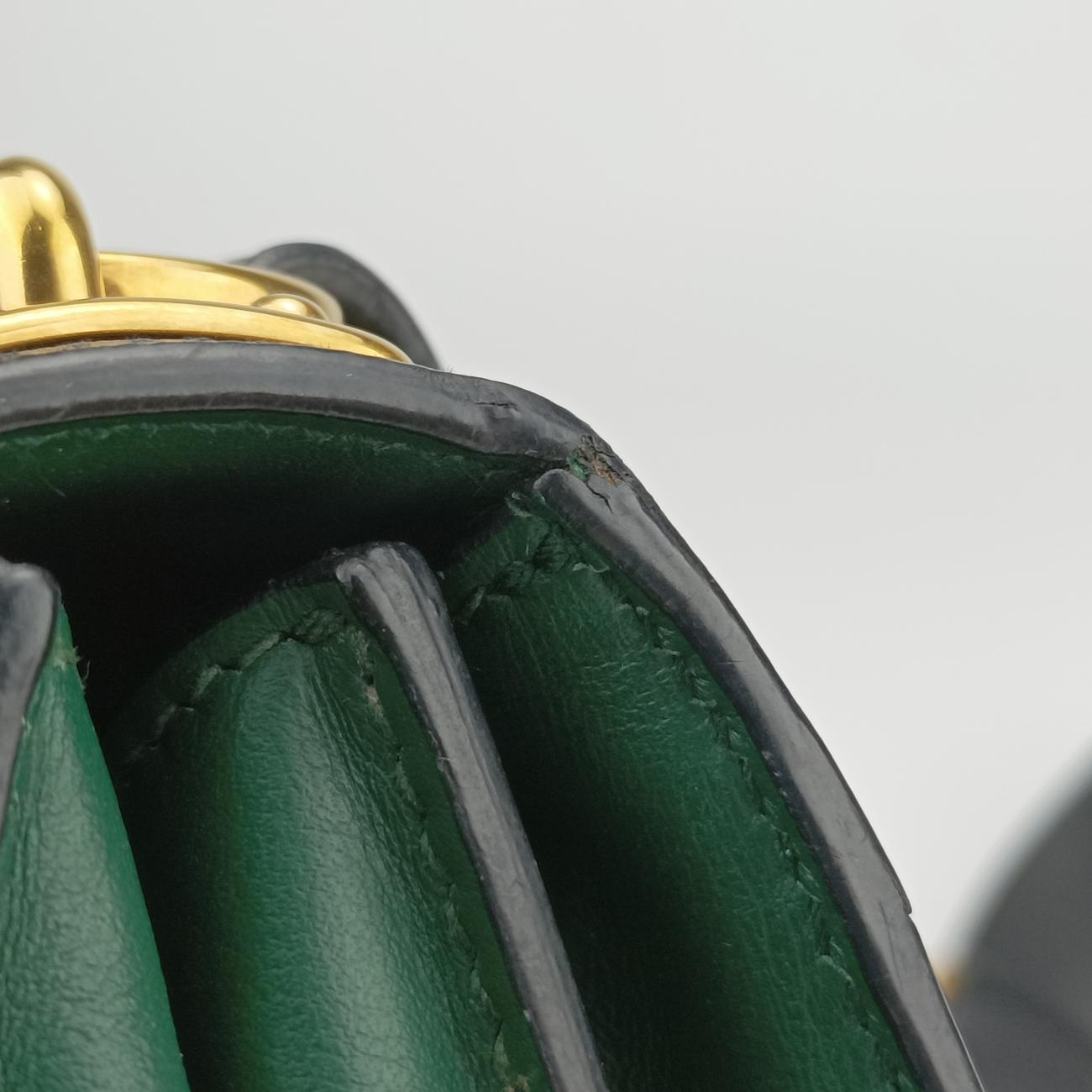 Cahier Green×Black Leather 25 B