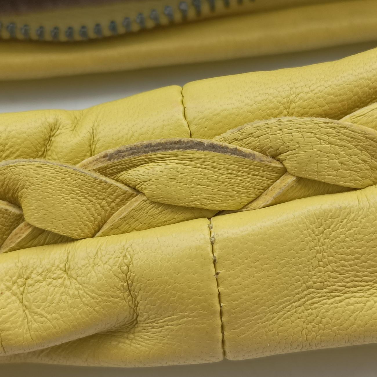 Intrecciato Yellow lambskin B01451144F