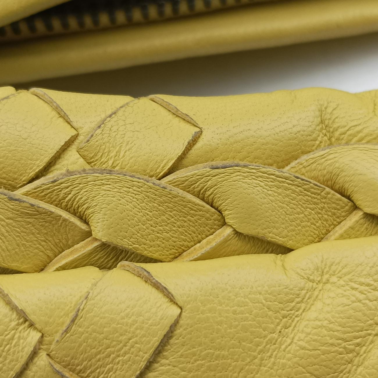 Intrecciato Yellow lambskin B01451144F