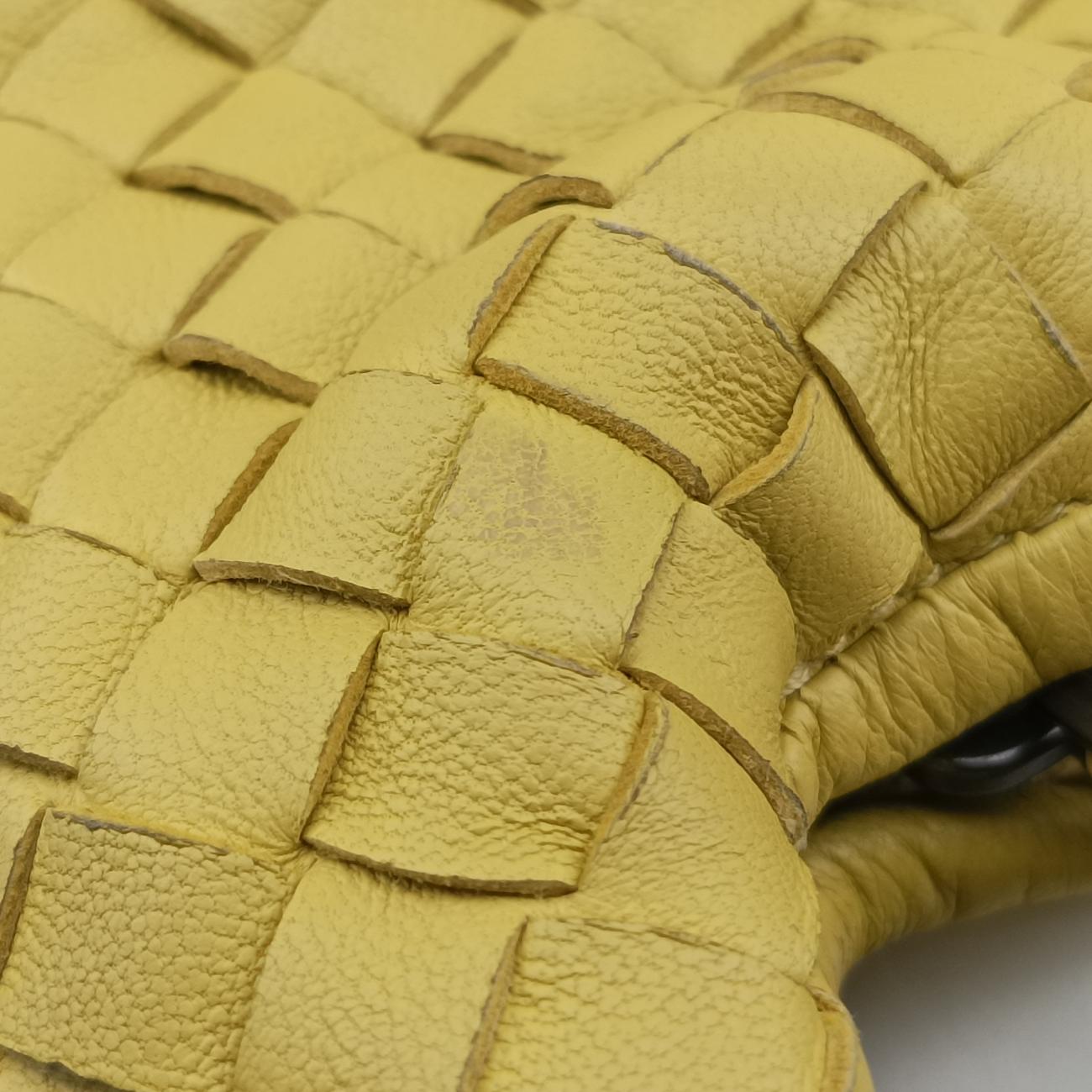 Intrecciato Yellow lambskin B01451144F