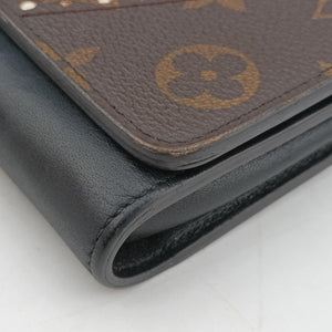 Portefeuille Twist Chain Wallet Black x Brown x White PVC x Leather SP2187