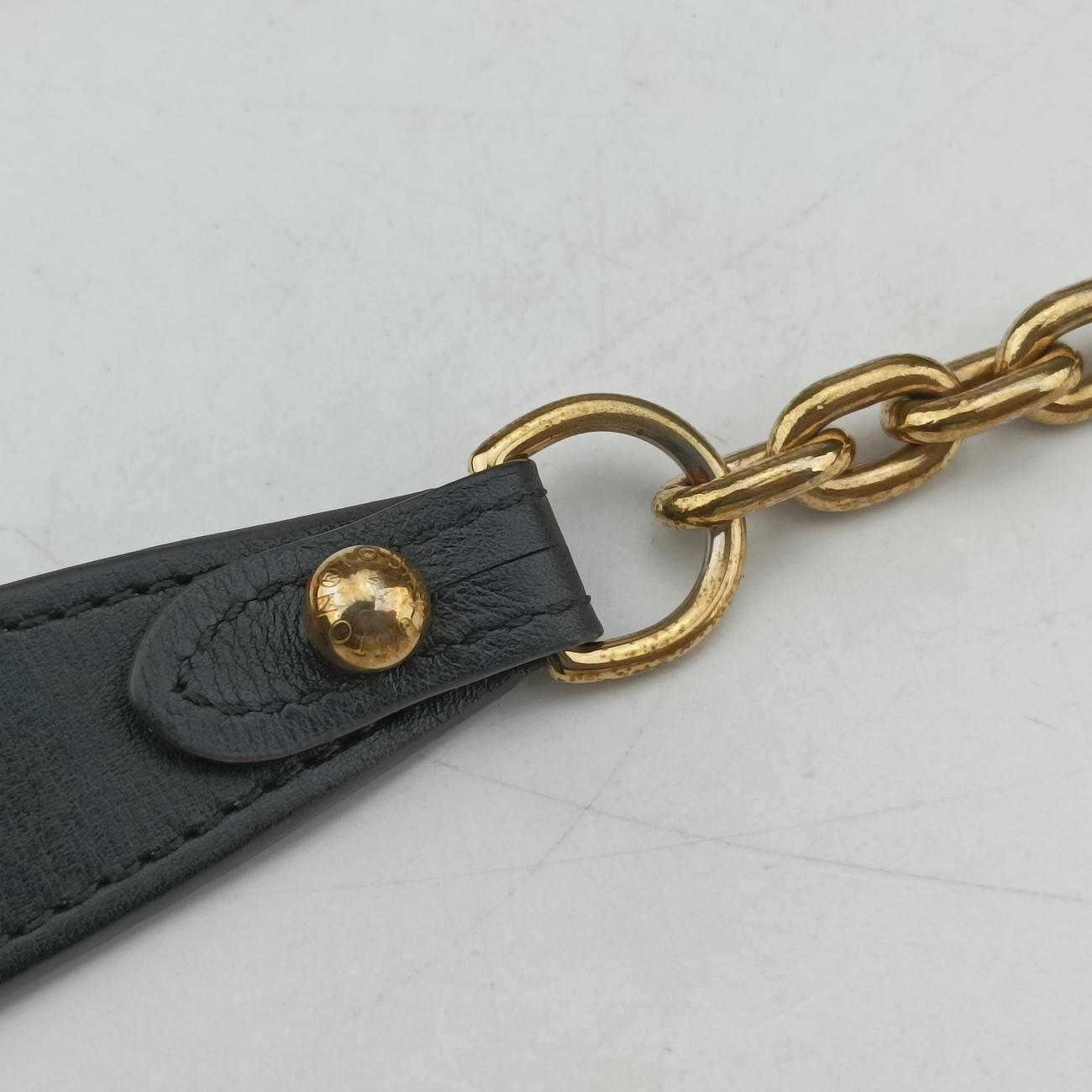 Portefeuille Twist Chain Wallet Black x Brown x White PVC x Leather SP2187