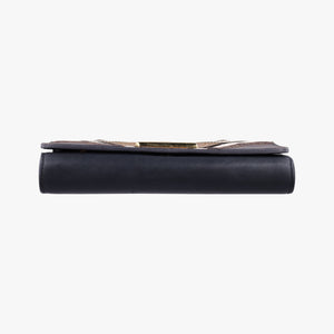 Portefeuille Twist Chain Wallet Black x Brown x White PVC x Leather SP2187