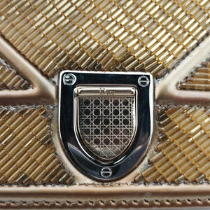 Diorama Golden Gold Beaded Metallic Leather 09-BO-1125