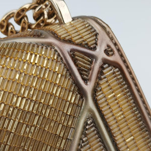 Diorama Golden Gold Beaded Metallic Leather 09-BO-1125