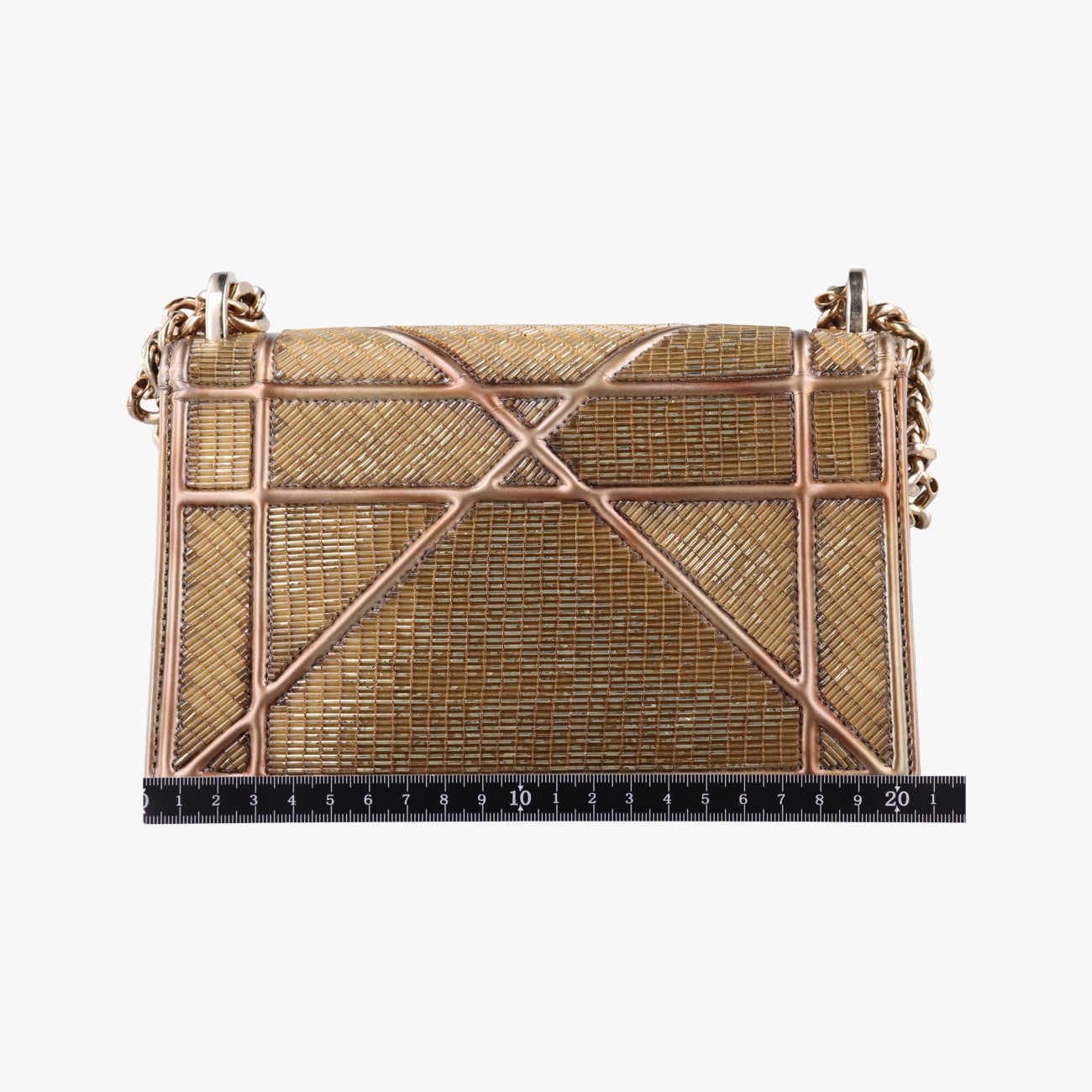Diorama Golden Gold Beaded Metallic Leather 09-BO-1125